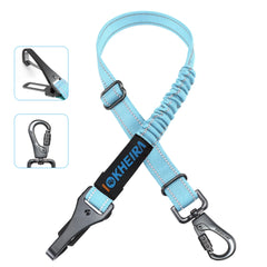3-in-1 Adjustable Dog Car Seat Belt with Reflective Bungee Harness