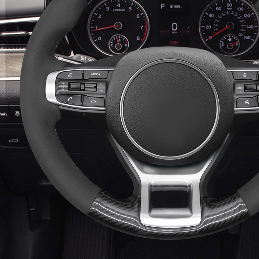 Hand-Sewn Steering Wheel Cover for Kia Stinger 2018–2021