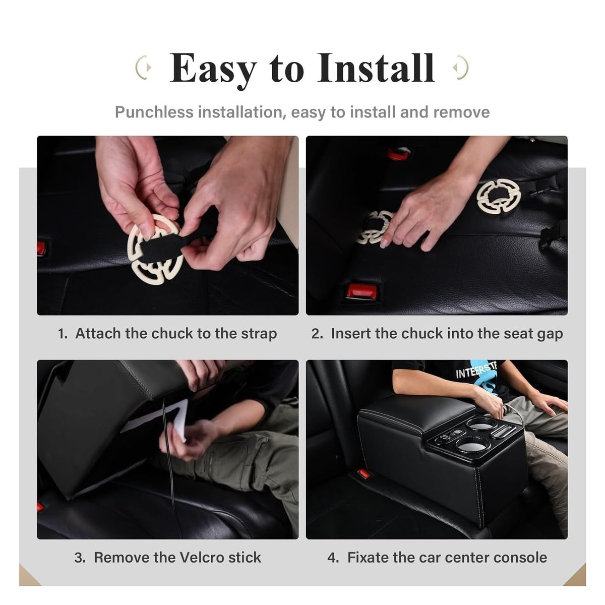 Universal Center Console Armrest Organizer for Front Seat Storage