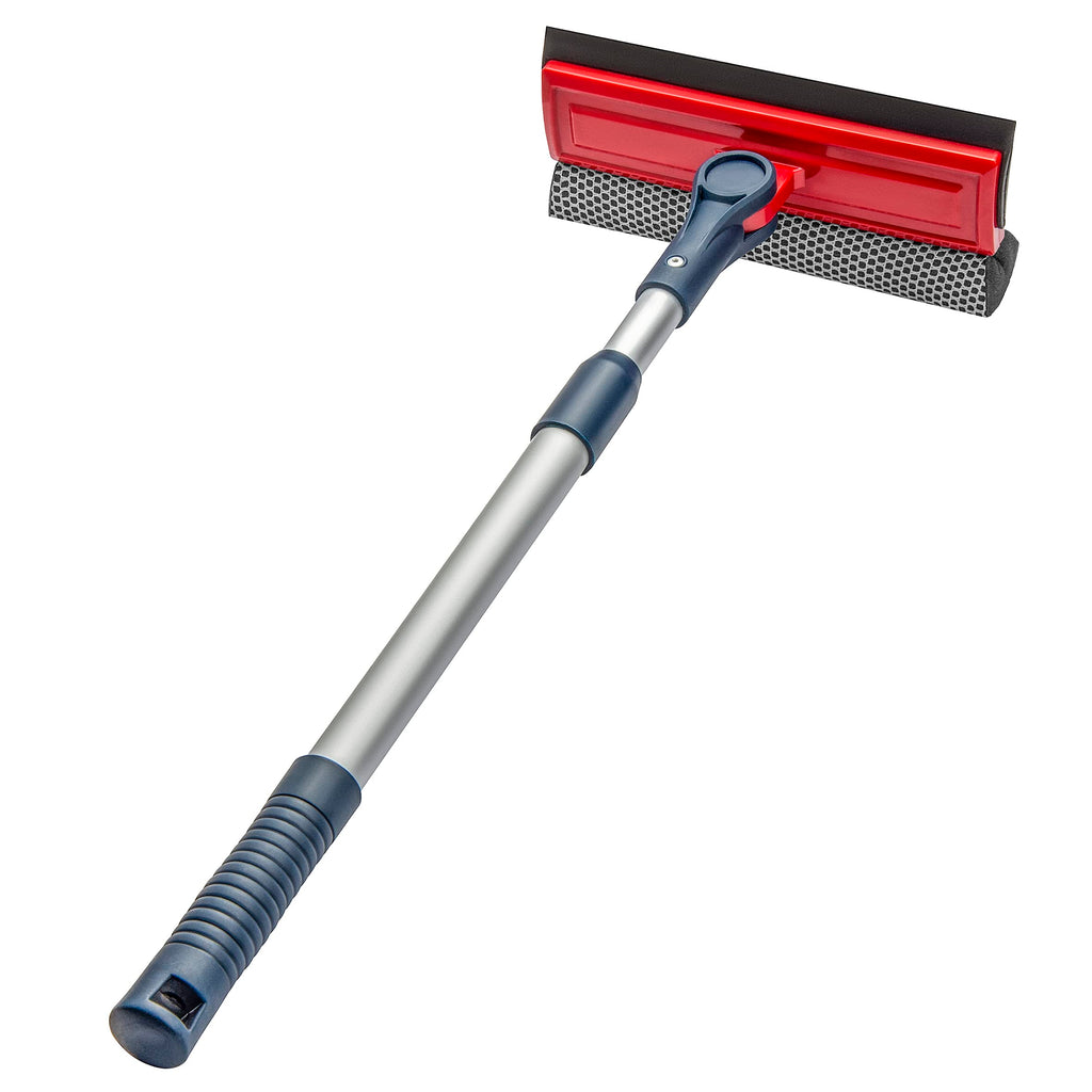 2-in-1 Window Squeegee with Telescopic Extension Pole