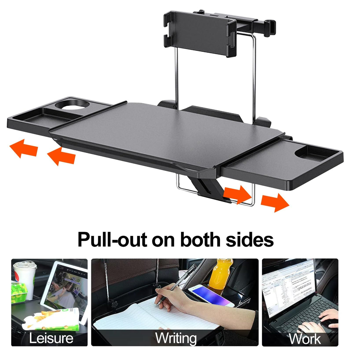 Foldable Car Back Seat Tray Table for Food, Drinks & Laptop