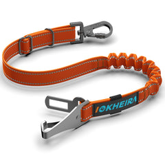 3-in-1 Adjustable Dog Car Seat Belt with Reflective Bungee Harness
