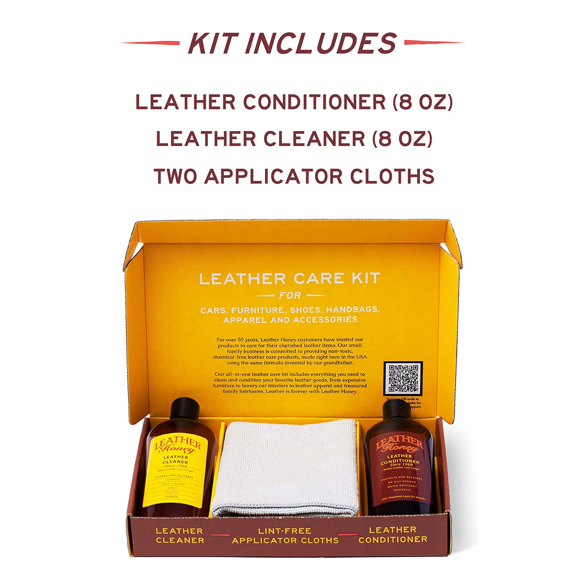 Leather Honey Complete Leather Care Kit – Non-Toxic, Made in USA