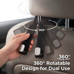 HITRO Car Purse Hook for Headrest, PU Leather Bag Hanger for Car Seat