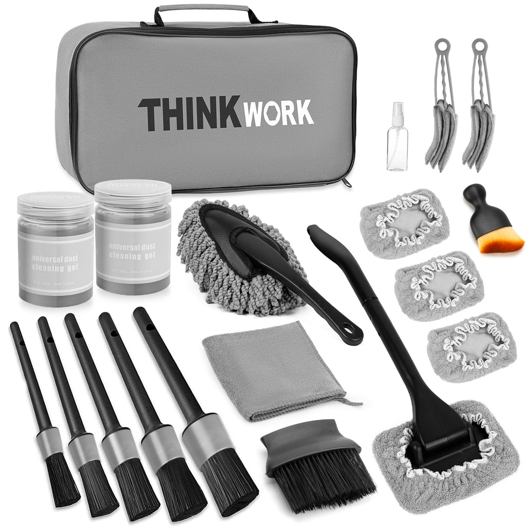 THINKWORK Car Wash Kit, Car Detailing Kit Interior Cleaner
