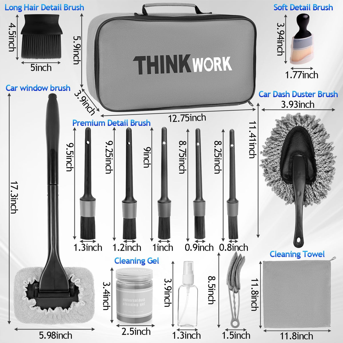THINKWORK Car Wash Kit, Car Detailing Kit Interior Cleaner