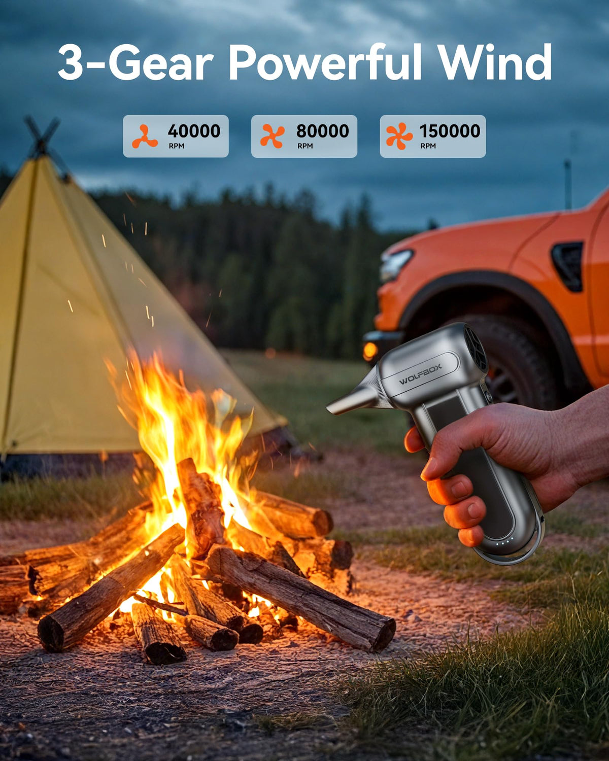 Compressed Air Duster with 150,000 RPM Turbo Fan