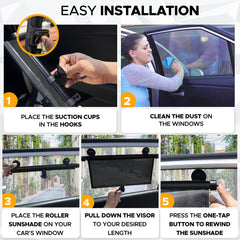 EcoNour Baby Car Window Shades