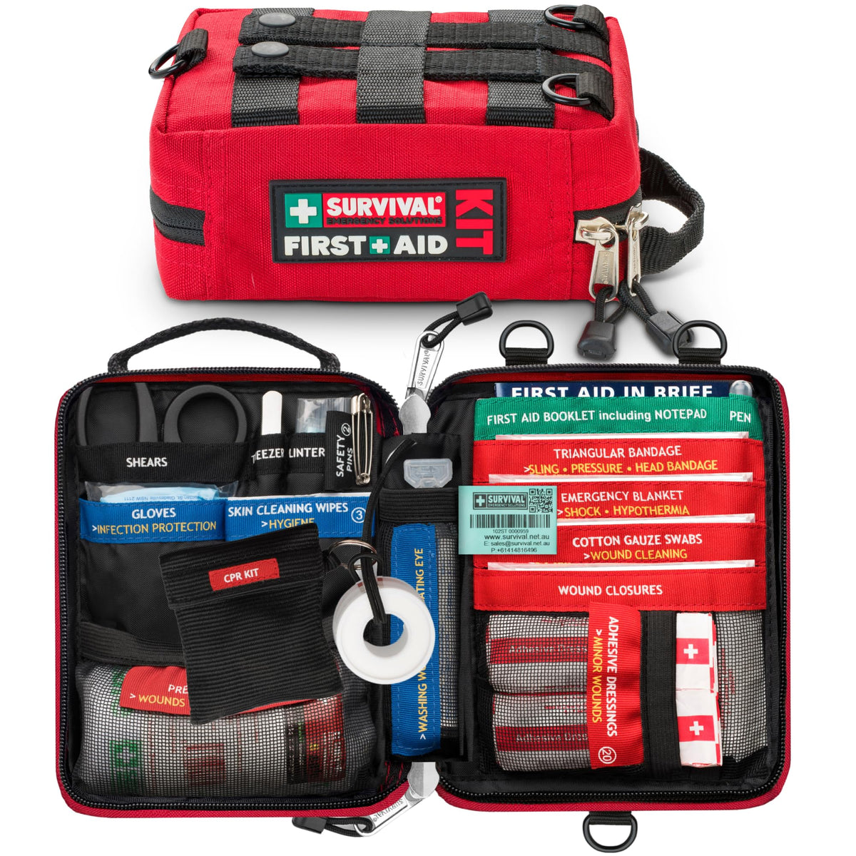 SURVIVAL 42-Piece Emergency Response First Aid Kit, Compact Everyday Kit